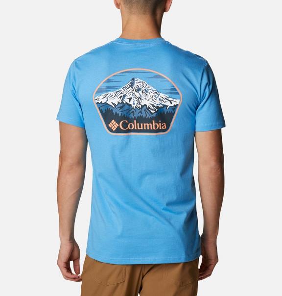 Columbia PFG T-Shirt Blue For Men's NZ83591 New Zealand